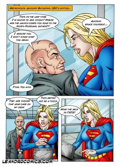 Hot Supergirl vs. Lex Luthor: The Sexy Interrogation Session! (Supergirl) [Leandro Comics] comic porn - Read now on mycomicporn.com