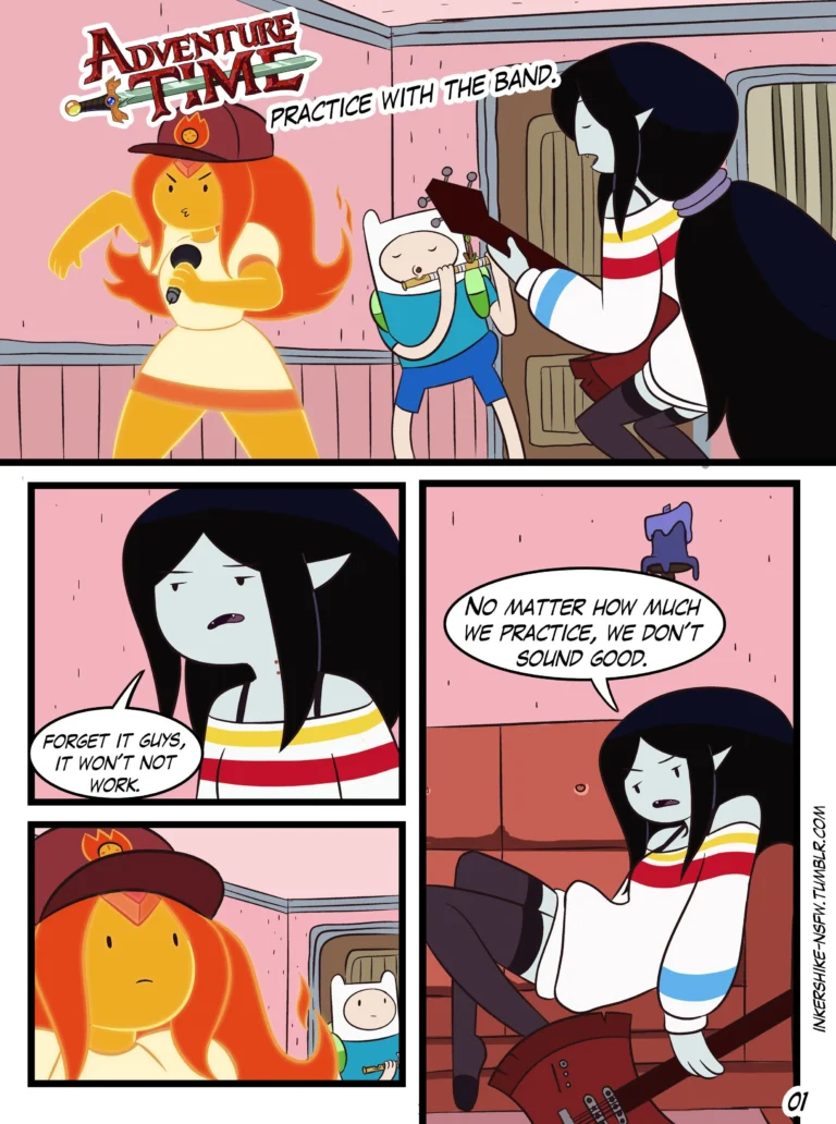 Hot Practice With The Band (Adventure Time) [Inker Comics] comic porn - Read now on mycomicporn.com