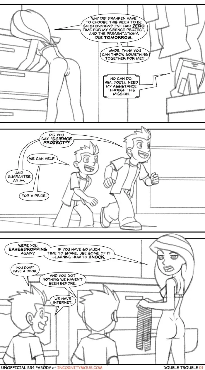 Hot Double Trouble (Kim Possible) [Incognitymous] comic porn - Read now on mycomicporn.com