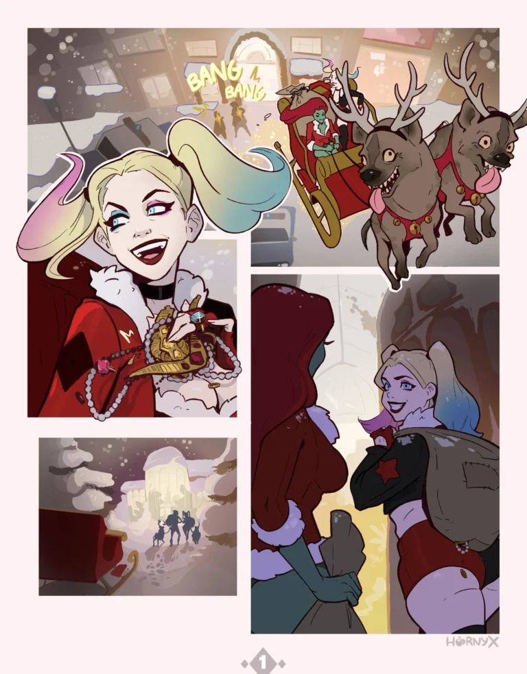 Hot Harley & Ivy’s Christmas Kiss (Batman) [Hornyx] comic porn - Read now on mycomicporn.com